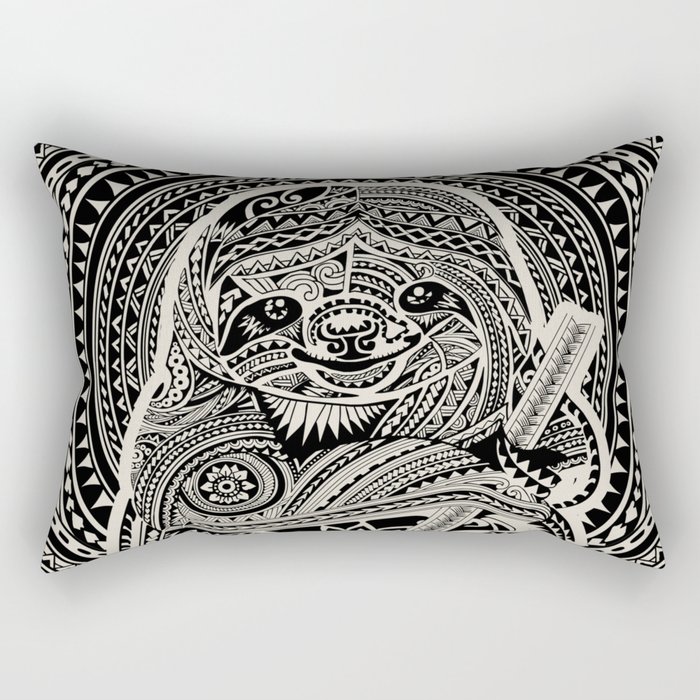 Polynesian Sloth Rectangular Pillow