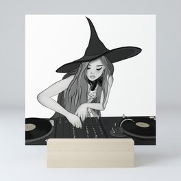Inktober DJ Witch Mini Art Print