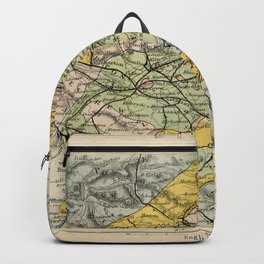 Scotch Coal Fields Vintage Map Backpack