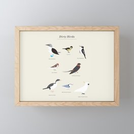 Dirty Birds Framed Mini Art Print