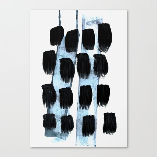 black white blue Canvas Print