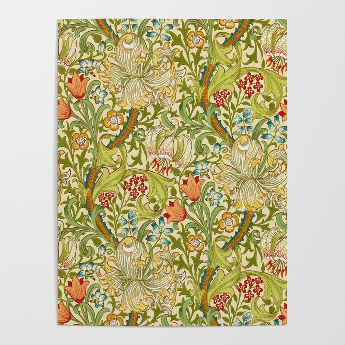 William Morris Gallery Golden Lily Cotton Table Cloths 