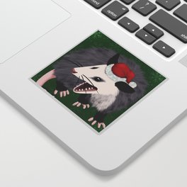 Christmas Opossum Sticker