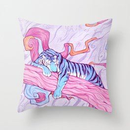 Sleeping Tiger Throw Pillow