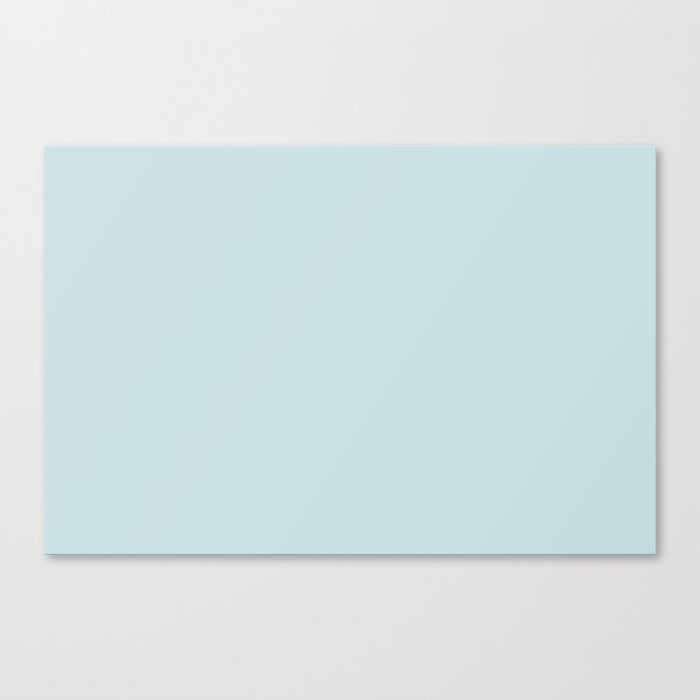 Light Aqua Gray Solid Color Pantone Skylight 12-4604 TCX Shades of Blue-green Hues Canvas Print