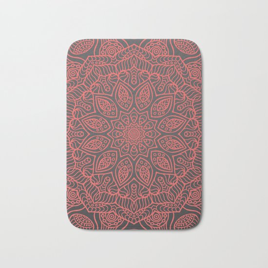 VELVET GREY MANDALA Bath Mat