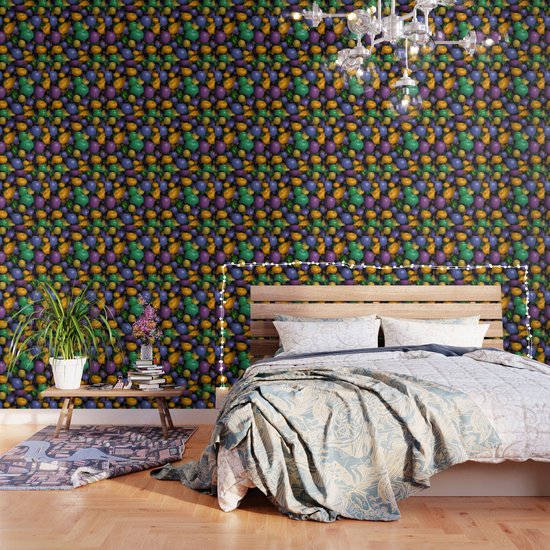 Mardi Gras Beads Wallpaper By Roxygart Society6