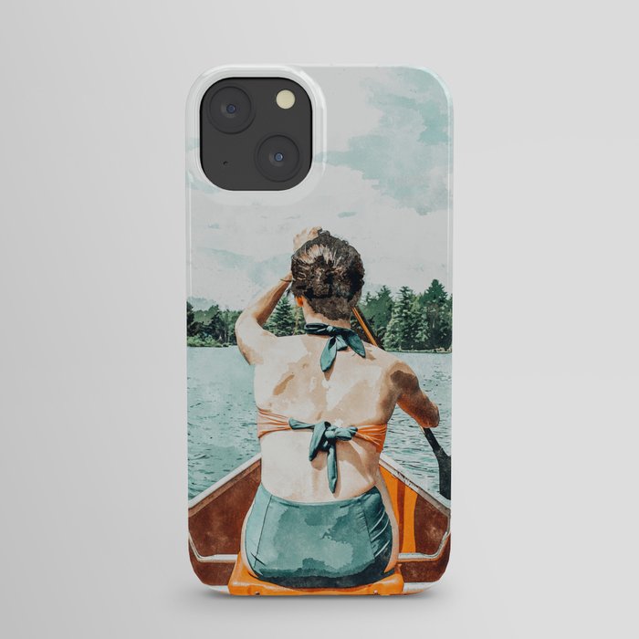 Row Your Own Boat | Woman Empowerment Confidence Painting | Positive Growth Mindset Boho Adventure  iPhone Case