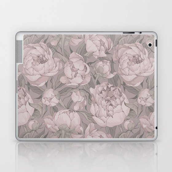 Blooming peonies in pastel colors 2. Laptop & iPad Skin