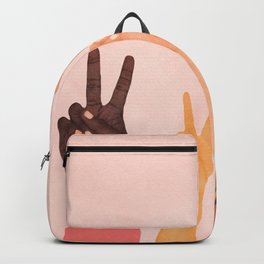Peace Backpack | Girls, Up, Peace, Play, Symbol, Gesture, Graphicdesign, Finger, Women, Love 