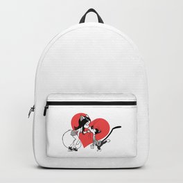 Cats in Love Retro 30s Cartoon Rubber Hose Style Backpack