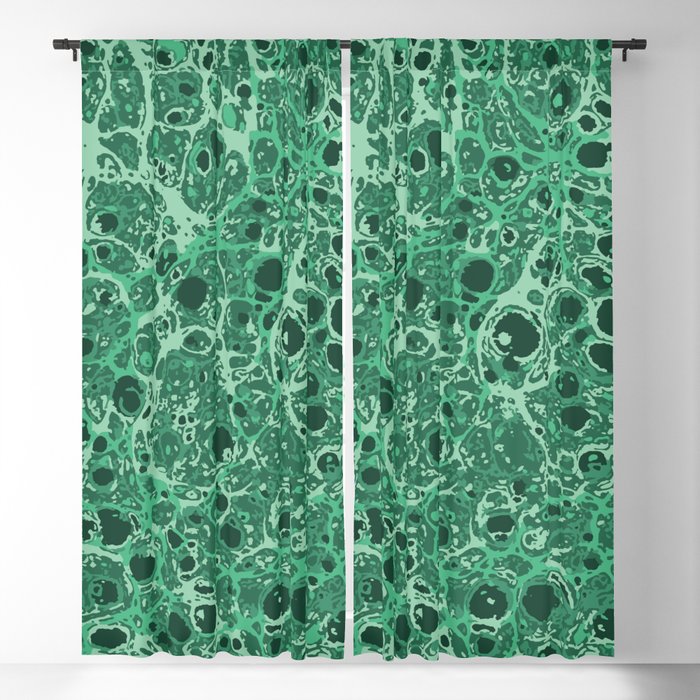 Boho mineral pattern shades of green Blackout Curtain
