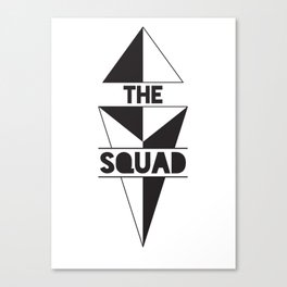 The Squad: Solid Black Version 1 Canvas Print