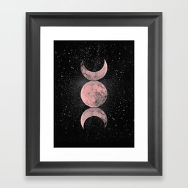 Pink Moon Symbol Framed Art Print