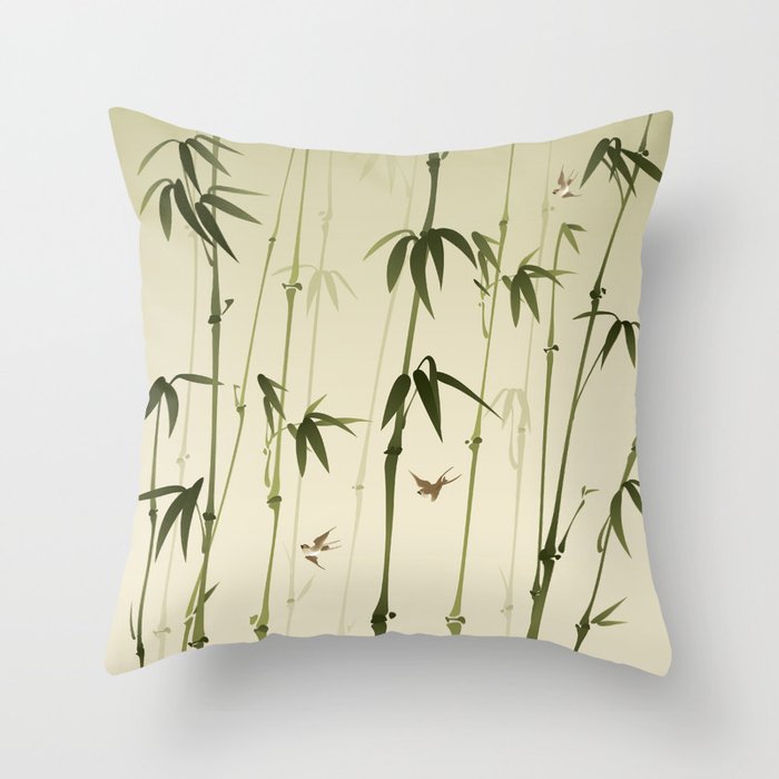 Bamboo accent shop pillows