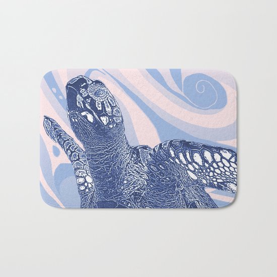 Unique Turtle Design Bath Mat