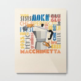 Moka Pot Macchinetta Metal Print