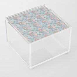 pale peach and blue nautical floral dogwood symbolize rebirth and hope Acrylic Box