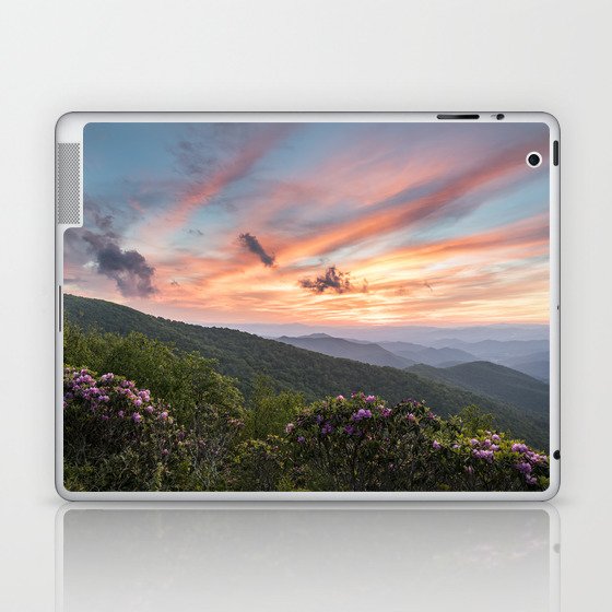 Blue Ridge Mountains - Cotton Candy Sunset Laptop & iPad Skin