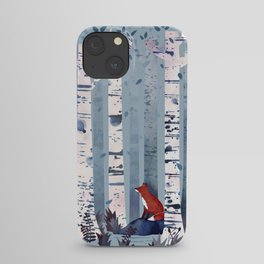 The Birches (in Blue) iPhone Case