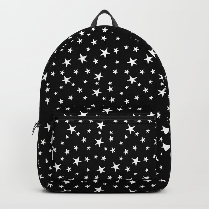 Black backpack 2025 with white stars