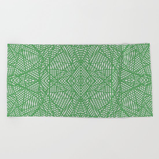 Ab Lace Green Beach Towel