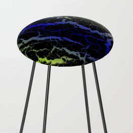 Cracked Space Lava - Lime/Blue Counter Stool
