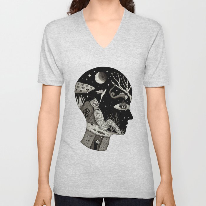 Distorted Recollection of a Dream About Death V Neck T Shirt