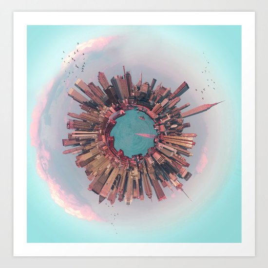 New York City mini world Art Print