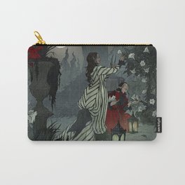 Vampire Garden Carry-All Pouch | Moon, Watercolor, Garden, Night, Gothic, Digital, Flower, Romance, Drawing, Ink 