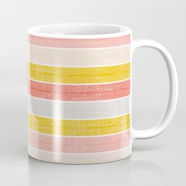 Pink and Yellow Stripes Coffee Mug