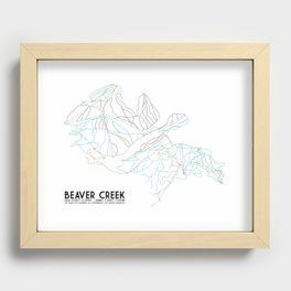 Beaver Creek, CO - Minimalist Trail Map Recessed Framed Print