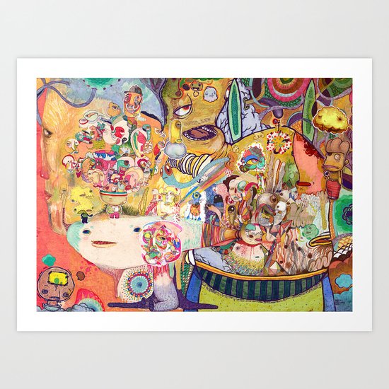 monster of mind ( Renovate work 2008-2016) Art Print