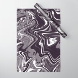 Black and White Groovy Pattern Wrapping Paper
