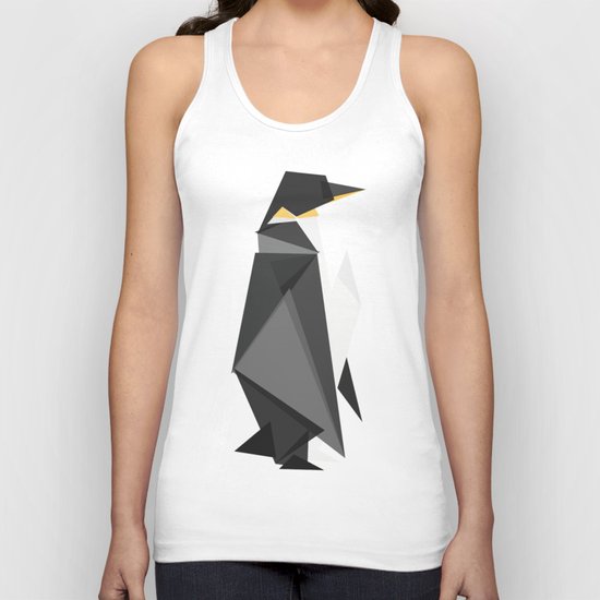 Fractal geometric emperor penguin Unisex Tank Top