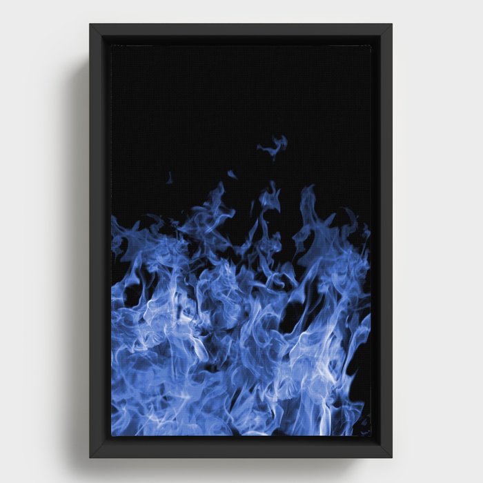 Blue Flame Framed Canvas