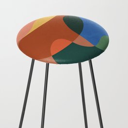 Abstract Shapes Nordic 1 Counter Stool