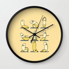 Banana Yoga Wall Clock