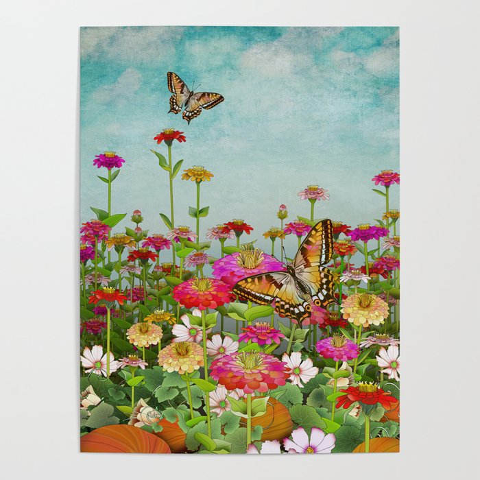 Butterfly Garden Poster
