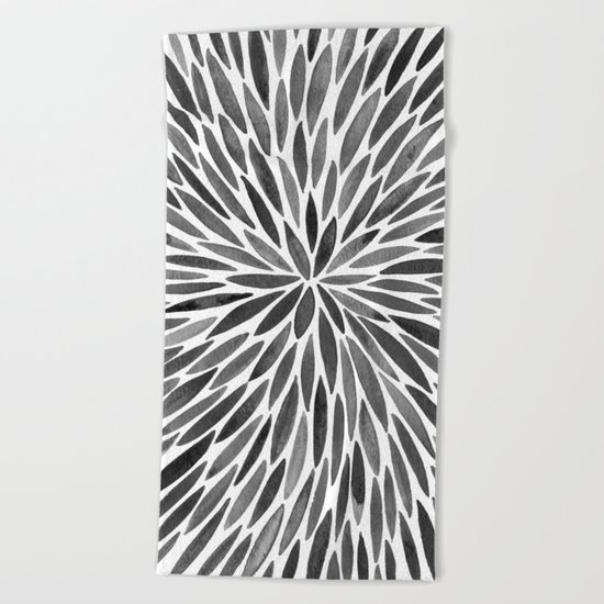 Blackened Burst Beach Towel