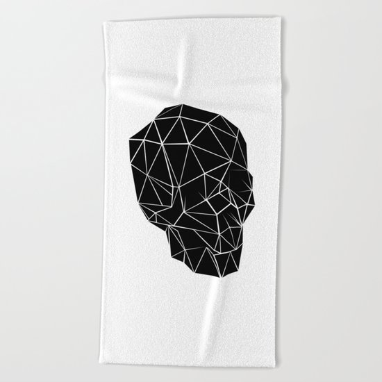 Geometric Skull Beach Towel