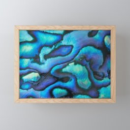 Blue Paua Abalone Shell Framed Mini Art Print