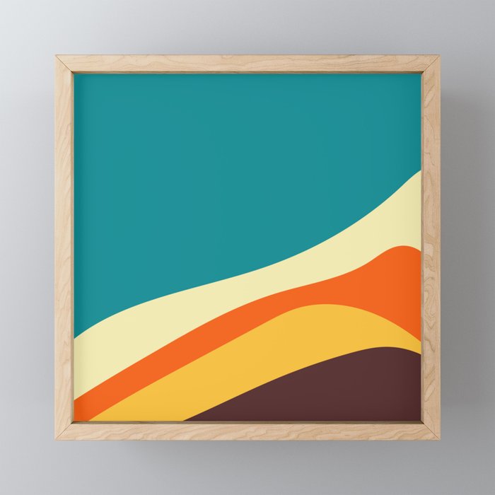 Flat abstract design backgrounds  Framed Mini Art Print