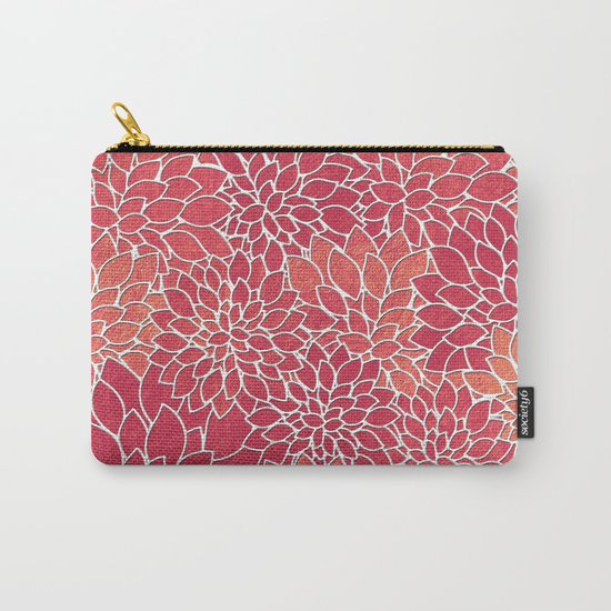 Floral Abstract 24 Carry-All Pouch