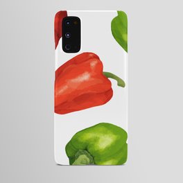 Colorful bell pepper watercolor print pattern Android Case