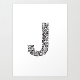 Letter J Art Print