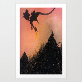 Forest Ablaze Art Print