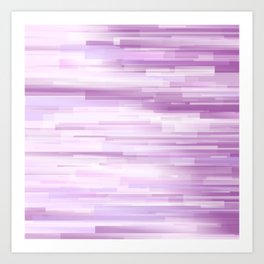 Purple Gradient Striped Pattern Art Print