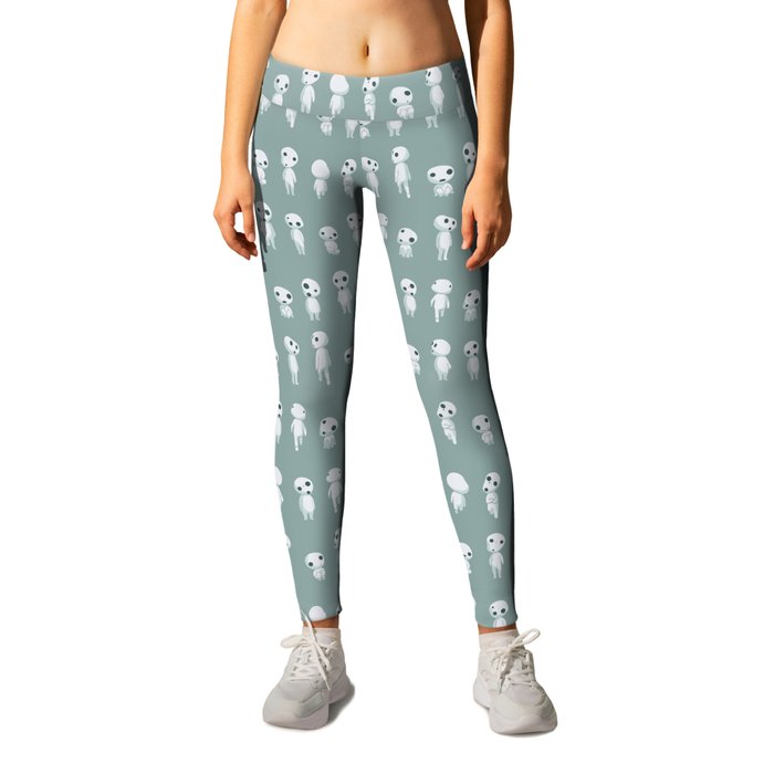 Ghibli Spirits - Kodama Mononoke pattern Leggings