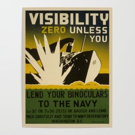 Vintage poster - Lend Your Binoculars Poster